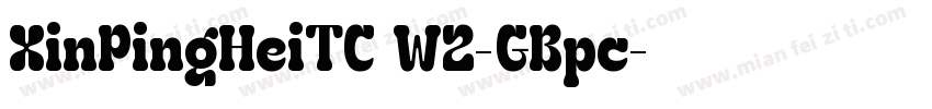 XinPingHeiTC W2-GBpc字体转换